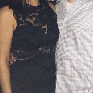 Bebe Black Two Piece Midi Skirt and Top